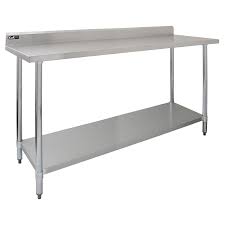Brush polish stainless steel kitchen work table. Kitchen Catering Table 6ft Heavy Duty Work Bench Kitchen Preparation Table Stainless Steel 180cm W X 90cm H X 60cm D Buy Online In Cayman Islands At Cayman Desertcart Com Productid 58208582
