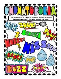Onomatopoeia Anchor Chart Coloring Page For Interactive Notebooks