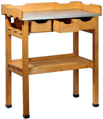 Dobar 29030e Praktischer Pflanztisch Mit 3 Schubladen Und 2 Ablageflachen Aus Impragniertem Kiefernholz 80 X 40 X 90 Cm Tisch Holz