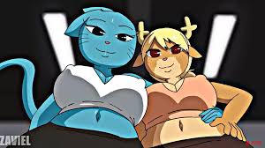 Nicole Watterson And Penny Straddle In The Gym [Zaviel][4K]