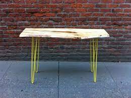 Neon Hairpin Legs When Industrial Gets Happy Artisan Table Hairpin Legs Hairpin Leg Table