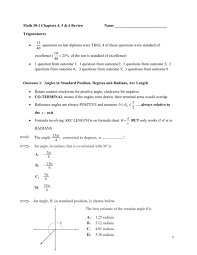 Unit 5 trigonometry test answer key. Math 30 1 Chapters 4 5 6 Review Name Trigonometry Questions