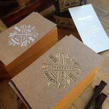 In our sample kit, we show examples of various cmyk colors printed on kraft with and without a spot white ink backing. Brown Kraft Foiled Business Cards On Behance