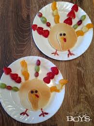 These make really cute lunchboxes! Turkey Pancakes Easy Thanksgiving Breakfast