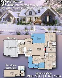 Plan 16916wg 3 Bedroom New American Farmhouse Plan With L Shaped Front Porch House Plans Farmhouse New House Plans Farmhouse Plans