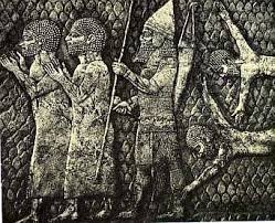 An Ancient Wall Relief Depicting A Group Of Black Hebrew Israelites Being Taken Into Captivity Black History Facts African History Ancient Near East