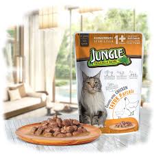 Jungle Pouch Sterilised Tavuklu Yas Kisirlastirilmis Kedi Mamasi 100 Gr Kedi Yas Mamalari Jungle