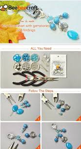 Learn From Beebeecraft How To Make Key Decoration With Gemstone And Findings Semi Precious Gemstone Beads Jewelry Making Semi Precious Gemstones