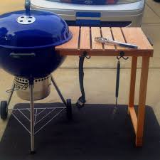Made At Home Prep Table For The New Webber 22 5 In Grill Bbq Table Charcoal Bbq Grill Grill Table