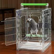 Acrylic Parrot Travel Carrier Cage Bird Cages Toy Toys Quakers Lories Senegal Acrylicparrottravel Parrotcagediy Pet Bird Cage Bird Carrier Parrot