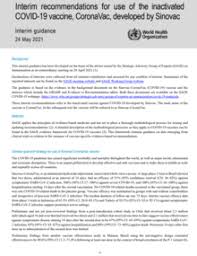 Countries using vaccines from china are still seeing high caseloads. Sinovac Coronavac Covid 19 Vaccine Interim Recommendations And More Information Paho Who Pan American Health Organization