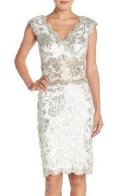 Tadashi Shoji Two Tone Sequin Lace Sheath Dress Nordstrom Lace White Dress Cocktail Dress Lace Maxi Dress Cocktail
