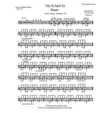 Downloadable sheet music for say it ain't so by the artist weezer in guitar tab format. Drum Score Weezer Say It Ain T So Drums Sheet Drums Weezer