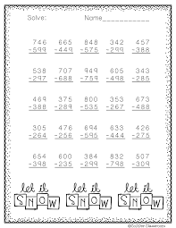 Need Extra Subtraction Practice These Ten Pages Focus On Three Digit Subtraction Most Problems Require Regrouping No P Subtraction Math Work Math Worksheets