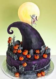 Where pop culture and food meet. Halloween Desserts Nightmare Before Christmas Cake Christmas Cake Designs Spooky Cake