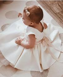 Ivory And Blush Infant Dress Baby Girl Outfit 1st Birthday Dress Wedding Dress For Baby Newborn Dress Satin Dress For Babies First Birthday First Birthday Dresses 1st Birthday Dresses Baby Wedding