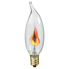 The mode of the flame bulb effect can be changed by turning the power on after each power off. Flicker Flame 3 Watt Candelabra Base Flame Tip Light Bulb Nostalgicbulbs Com