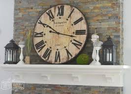 Rustic Vintage Industrial Fall Mantel With A Clock Farmhouse Mantle Decor Above Fireplace Decor Fireplace Mantle Decor