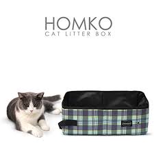 Homko Portable And Foldable Cat Litter Box For Travel Outdoor Multi Easy To Store And Carry Waterproof And Quick Clean La Cat Litter Box Litter Box Litter