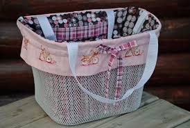 Basket Love Daily Yarns N More Bike Basket Liner Bike Basket Basket Liners