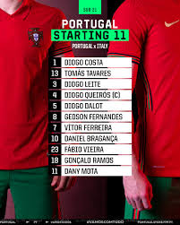 Todas as informações do jogo portugal vs italia em tempo real da liga das nações (10 september 2018): B24 On Twitter Onze Inicial De Portugal Sub 21 Para O Jogo Contra Italia