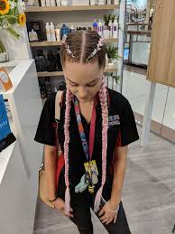They are the least permanent form of hair extension, allowing users to experiment with hair lengths and styles. Pink Dutch Braid Extensions Braids With Extensions Braid In Hair Extensions Braided Hairstyles