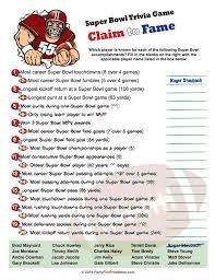 Football's big game trivia challenge 2021. Printable Super Bowl Trivia Game Claim To Fame