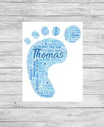 Check out these adorable baby shower invites for ideas on baby shower invitation wording baby shower invitation wording and design ideas for an unforgettable event. Personalised Baby Footprint Word Art Print Christening Congratulations Shower Home Garden Greeting Cards Party Supply