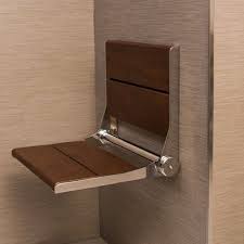 stylish shower seat brazilian walnut wall mount folding shower seat shower accessories shower seats