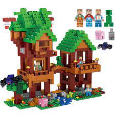584pcs My World The Jungle Tree House Figures Building Blocks Bricks Toys For Children Compatible Legoin Minecraft 21125 Blocks Buy At The Price Of 28 10 In Tree House Minecraft Jungle House Jungle Tree
