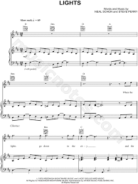 When the lights go down in the city. Journey Lights Sheet Music In D Major Download Print Sku Mn0100430