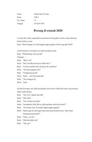 Tentu jadi kendala bagi kepala keluarga atau anggota keluarga yang akan jadi khatib untuk membawakan khutbah idul adha di rumah. Naskah Drama Covid 19 Studocu