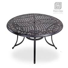 Check spelling or type a new query. 48 Round Patio Dining Table With Umbrella Hole Aluminum Top Outdoor Furniture Ebay