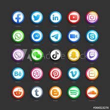 Once background removal process is completed. Popular Social Media Network Modern 3d Round Web Icons Vector Set On Black Background Facebook Youtube Social Media Icons Web Icon Vector Social Media Network