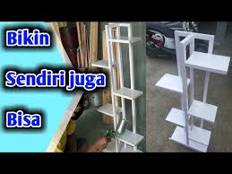 Untuk memperindah taman depan rumah kita, sebaiknya dibuatkan rak bunga. Cara Membuat Rak Pot Bunga Tanaman Jati Belanda Youtube