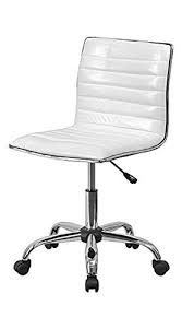 Basic Computer Chair White Armless Low Back Swivel Task For Office Desk Desktop Laptop Adjustable Ergonomic Wheeled Seat Rol Computer Chair Seating Office Desk