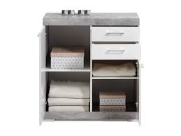 59 reizend kommode 35 cm tief frisch tolles wohnzimmer ideen. Kommode Mit 2 Schubladen Betonoptik Weiss 80 Cm X 50 Cm Bristol 0805008107