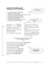 Listening Exercises Using A Song Esl Listening Activities Songs English Exercises