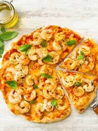 Garlic Prawn Pizza Recipe Myfoodbook Recipe Fresh Seafood Recipes Prawn Pizza Garlic Pizza