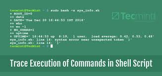 How To Trace Execution Of Commands In Shell Script With Shell Tracing Script Syntax Execution