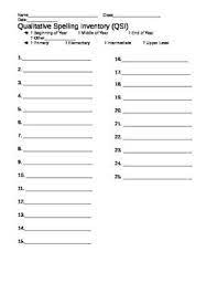 qualitative spelling inventory qsi student sheet and record in 2021 sheet student student writing