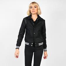 Black And White Varsity Jacket Jet Black And White Varsity Jacket With Red Lining Jackets Leather Jacket Style Leather Jacket Black