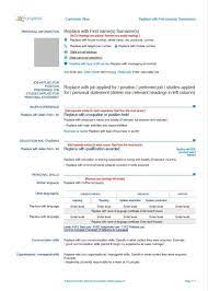 Europass cv => european resume template © download it for free and customize it in word. Modello Curriculum Da Compilare Esempio Si Curriculum Da Cv Design Template Simple Cv Template Cv Template