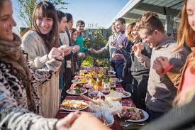 There is also a prayer suitable for saying as a blessing before lunchtime, a prayer for before a birthday meal, and a grace for the thanksgiving day dinner. Group Of Friends Praying Before Meal Stock Images Page Everypixel