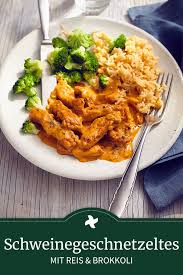 Schweinegeschnetzeltes Mit Reis Und Brokkoli Rezept Schweinegeschnetzeltes Geschnetzeltes Rezepte