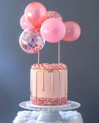 Black And Gold Balloon Cake Topper A Year Ago Today A Few Days Before My 37th Birthday I Casually Announced To My Husband I Th Beautiful Birthday Cakes Cute Birthday Cakes 21st Birthday Cakes