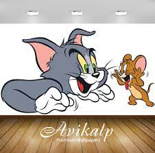 Avikalp Exclusive Awi2255 Tom And Jerry Cartoons Funny Characters Full Hd Wallpapers For Living Tom And Jerry Cartoon 3d Wallpaper Cartoon Kids Room Wallpaper
