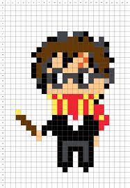 Harry x4 ron x4 hermione x4 draco x4 ginny x4 neville x4 fred x4 geroge x4 luna x2 prof. Harry Potter Pixel Art