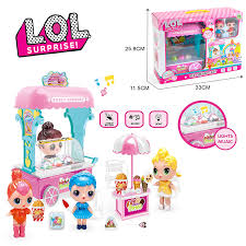 Características generales de las muñecas lol surprise! Juego De Juguetes Lol Surprise Dolls Tienda De Helados Juego De Casa Coche De Helado De Simulacion Lol Doll Toys Para Regalos De Cumpleanos De Ninas 2x04 Figuras De Juguete Y Accion