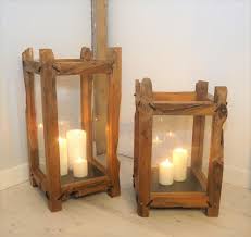 Candle holders zum kleinen preis hier bestellen. Extra Tall Wooden Hurricane Candle Lantern Kubo Rustic House Cornwall